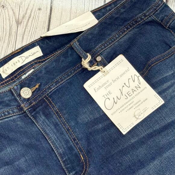 NWT Cato Fashion The Curvy Skinny Cropped Jeans Size 16W - Picture 2 of 4